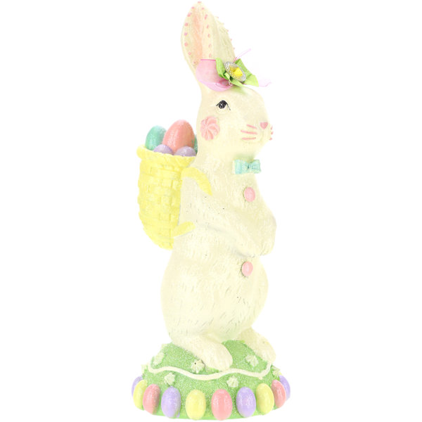 Mark Roberts Jeweled Rabbit with Basket Figurine Perigold